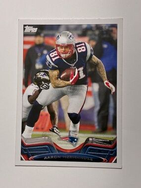 Topps Patriots Football Card - Blue Red Silver